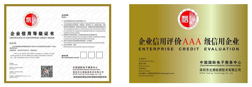 中國企業信用評定